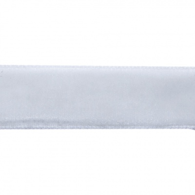 Лента бархатная нейлон, шир.12 мм, (упак. 45,7м), цв.01-белый - купить в Камышине. Цена: 457.61 руб.