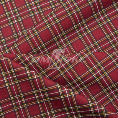 Ткань костюмная клетка 24379 2012, 230 гр/м2, шир.150см, цвет бордовый/бел/жел - купить в Камышине. Цена 539.74 руб.