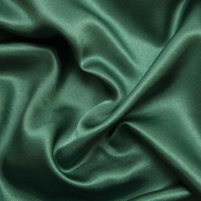 Поли креп-сатин 19-5420, 125 (+/-5) гр/м2, шир.150см, цвет зелёный - купить в Камышине. Цена 155.57 руб.
