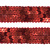 Тесьма с пайетками 3, шир. 20 мм/уп. 25+/-1 м, цвет красный - купить в Камышине. Цена: 778.19 руб.