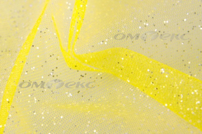 Сетка Глиттер, 40 гр/м2, шир.160см, цвет жёлтый - купить в Камышине. Цена 163.01 руб.