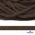 Шнур плетеный d-6 мм, 70% хлопок 30% полиэстер, уп.90+/-1 м, цв.1073-т.коричневый - купить в Камышине. Цена: 594 руб.
