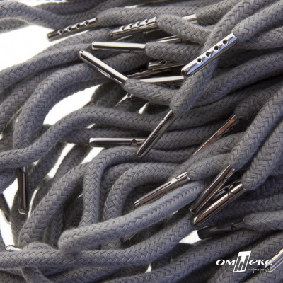 Шнурки #107-08, круглые 130 см, цв.серый - купить в Камышине. Цена: 26.88 руб.