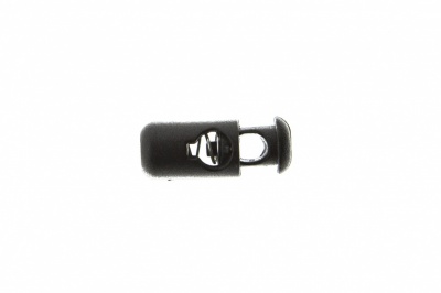 8108 Фиксатор пластиковый "Бочонок", 20х8 мм, цвет чёрный - купить в Камышине. Цена: 1.29 руб.