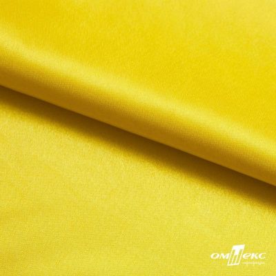 Поли креп-сатин 12-0643, 125 (+/-5) гр/м2, шир.150см, цвет жёлтый - купить в Камышине. Цена 157.15 руб.