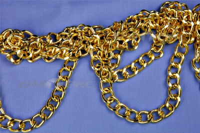 Цепь металл декоративная №11 (17*13) золото (10+/-1 м)  - купить в Камышине. Цена: 1 341.87 руб.