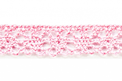 Тесьма кружевная 0621-1607, шир. 15 мм/уп. 20+/-1 м, цвет 096-розовый - купить в Камышине. Цена: 302.42 руб.