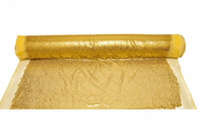 Сетка с пайетками №6, 188 гр/м2, шир.130см, цвет золото - купить в Камышине. Цена 371.02 руб.