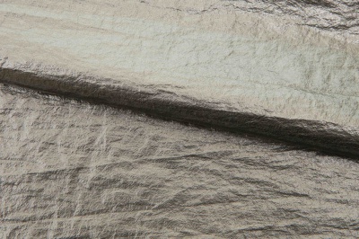 Текстильный материал "Диско"#1805 с покрытием РЕТ, 40гр/м2, 100% полиэстер, цв.6-тем.серебро - купить в Камышине. Цена 412.36 руб.