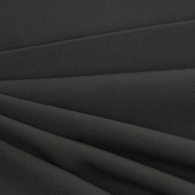 Костюмная ткань "Элис", 220 гр/м2, шир.150 см, цвет чёрный - купить в Камышине. Цена 308 руб.