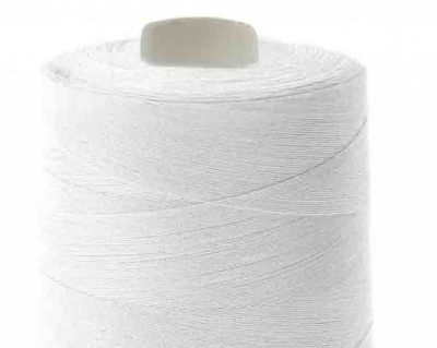 Швейные нитки (армированные) 28S/2, нам. 2 500 м, цвет белый - купить в Камышине. Цена: 148.95 руб.
