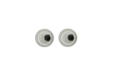 Глазки для игрушек, круглые, с бегающими зрачками, 3 мм/упак.100+/-5 шт, цв. -черно-белые - купить в Камышине. Цена: 25.40 руб.