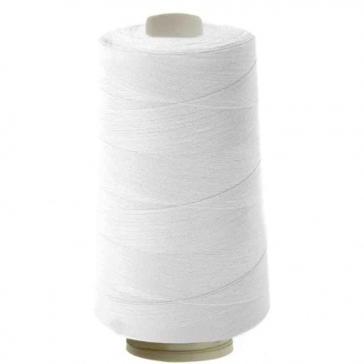 Швейные нитки (армированные) 28S/2, нам. 2 500 м, цвет белый - купить в Камышине. Цена: 148.95 руб.