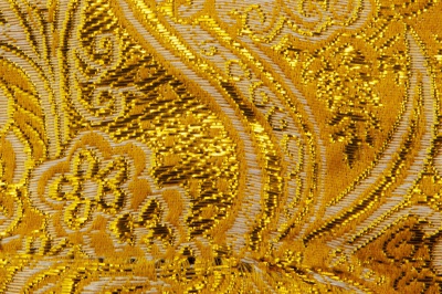 Ткань костюмная жаккард №12, 140 гр/м2, шир.150см, цвет жёлтый - купить в Камышине. Цена 383.29 руб.