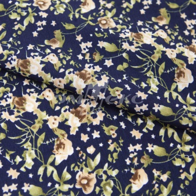 Плательная ткань "Фламенко" 1.1, 80 гр/м2, шир.150 см, принт растительный - купить в Камышине. Цена 241.49 руб.