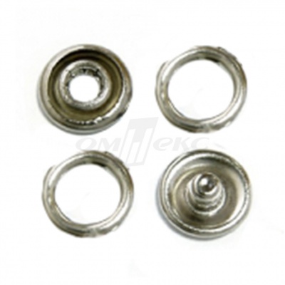 Кнопки рубашечные 10,5 мм никель New Star (кольцо) - купить в Камышине. Цена: 5.80 руб.
