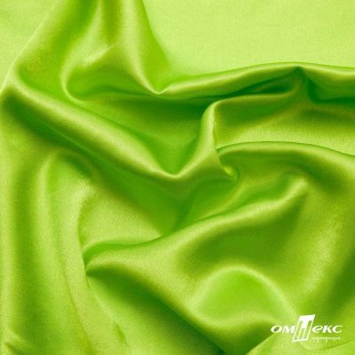 Поли креп-сатин 15-0545, 125 (+/-5) гр/м2, шир.150см, цвет салатовый - купить в Камышине. Цена 155.57 руб.