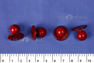 Пуговица поварская "Пукля", 10 мм, цвет красный - купить в Камышине. Цена: 2.28 руб.