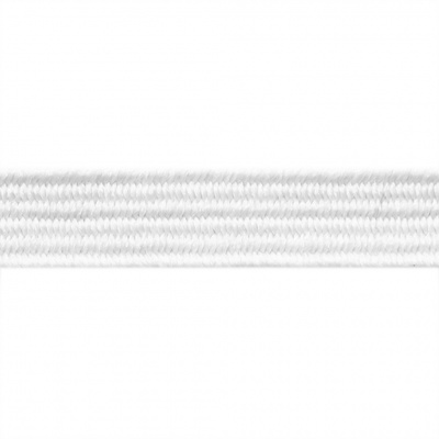 Резиновые нити с текстильным покрытием, шир. 6 мм (182 м/уп), цв.-белый - купить в Камышине. Цена: 705.59 руб.