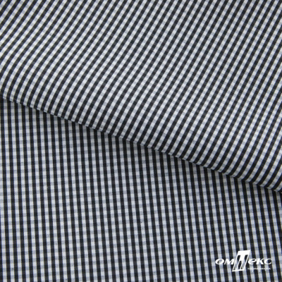 Ткань сорочечная Клетка Виши, 115 г/м2, 58% пэ,42% хл, шир.150 см, цв.6-черный, (арт.111) - купить в Камышине. Цена 309.82 руб.