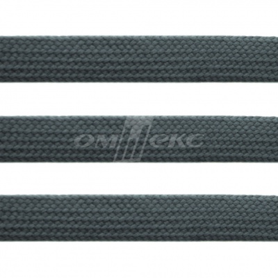 Шнур плетеный (плоский) d-12 мм, (уп.90+/-1м), 100% полиэстер, цв.272 - серый - купить в Камышине. Цена: 8.62 руб.