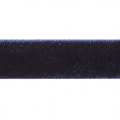 Лента бархатная нейлон, шир.12 мм, (упак. 45,7м), цв.180-т.синий - купить в Камышине. Цена: 411.60 руб.
