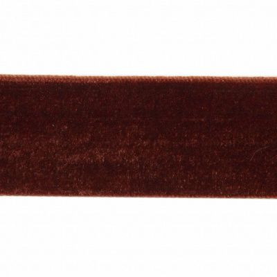 Лента бархатная нейлон, шир.25 мм, (упак. 45,7м), цв.120-шоколад - купить в Камышине. Цена: 981.09 руб.