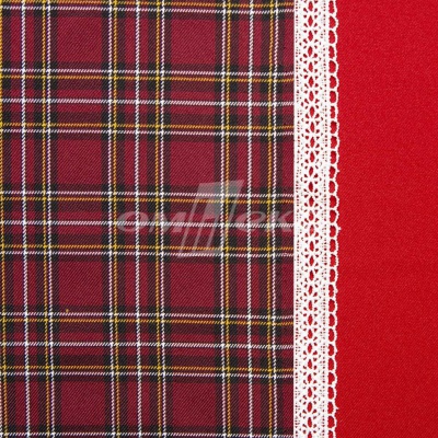 Ткань костюмная клетка 24379 2012, 230 гр/м2, шир.150см, цвет бордовый/бел/жел - купить в Камышине. Цена 545.24 руб.