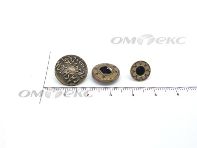 Кнопки металл 15 мм альфа антик с рис.№3  - купить в Камышине. Цена: 2.90 руб.