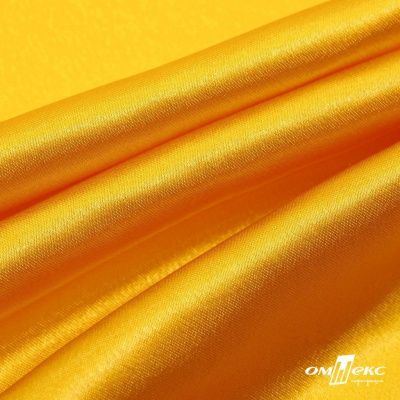 Поли креп-сатин 13-0859, 125 (+/-5) гр/м2, шир.150см, цвет жёлтый - купить в Камышине. Цена 155.57 руб.