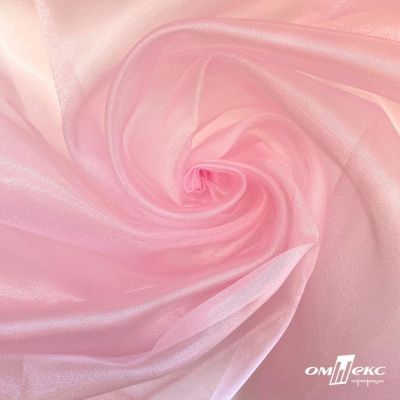 Ткань органза, 100% полиэстр, 28г/м2, шир. 150 см, цв. #47 розовая пудра - купить в Камышине. Цена 86.24 руб.
