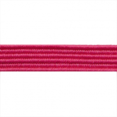 Резиновые нити с текстильным покрытием, шир. 6 мм ( упак.30 м/уп), цв.- 84-фуксия - купить в Камышине. Цена: 155.22 руб.