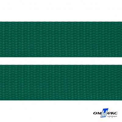 Зелёный- цв.876 -Текстильная лента-стропа 550 гр/м2 ,100% пэ шир.40 мм (боб.50+/-1 м) - купить в Камышине. Цена: 637.68 руб.
