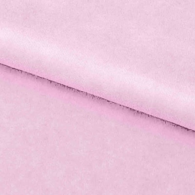 Велюр JS LIGHT 1, 220 гр/м2, шир.150 см, (3,3 м/кг), цвет бл.розовый - купить в Камышине. Цена 1 055.34 руб.
