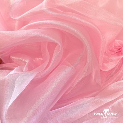Ткань органза, 100% полиэстр, 28г/м2, шир. 150 см, цв. #47 розовая пудра - купить в Камышине. Цена 86.24 руб.