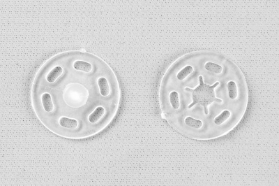 Кнопки пришивные пластиковые 15 мм, блистер 24шт, цв.-прозрачные - купить в Камышине. Цена: 68.79 руб.
