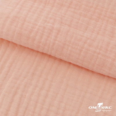 Ткань Муслин, 100% хлопок, 125 гр/м2, шир. 140 см #201 цв.(18)-розовый персик - купить в Камышине. Цена 464.97 руб.