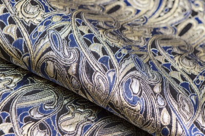 Ткань костюмная жаккард, 135 гр/м2, шир.150см, цвет синий№18 - купить в Камышине. Цена 441.95 руб.