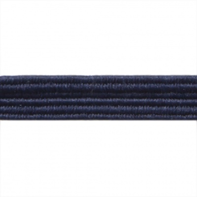 Резиновые нити с текстильным покрытием, шир. 6 мм ( упак.30 м/уп), цв.- 117-т.синий - купить в Камышине. Цена: 152.05 руб.