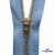 Молнии джинсовые металл т-5, 18 см латунь (YG), цв.-деним (231) - купить в Камышине. Цена: 22.80 руб.