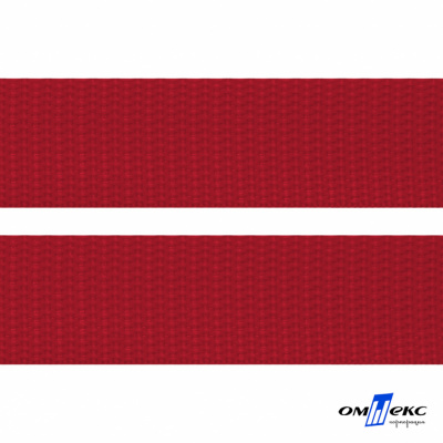 Красный- цв.171-Текстильная лента-стропа 550 гр/м2 ,100% пэ шир.40 мм (боб.50+/-1 м) - купить в Камышине. Цена: 637.68 руб.