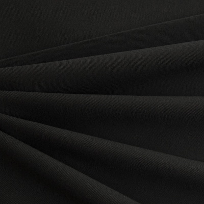 Костюмная ткань с вискозой "Меган", 210 гр/м2, шир.150см, цвет чёрный - купить в Камышине. Цена 378.55 руб.