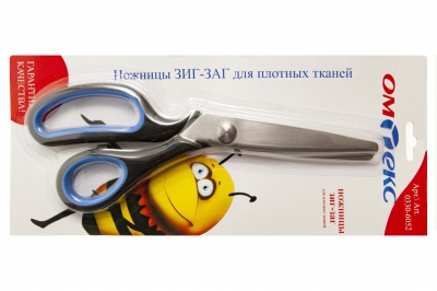 Ножницы арт.0330-6052 "ЗИГ-ЗАГ" 5 мм, для плотных тканей , 9"/ 229 мм - купить в Камышине. Цена: 733.08 руб.