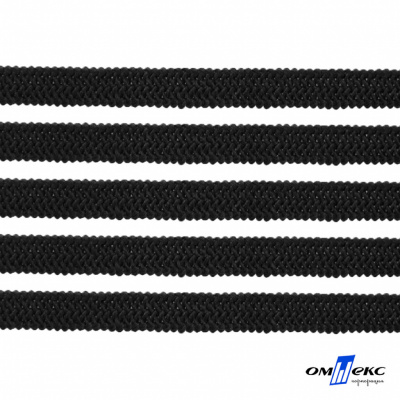 Лента эластичная вязанная (резинка) 4 мм (200+/-1 м) 400 гр/м2 черная бобина "ОМТЕКС" - купить в Камышине. Цена: 1.78 руб.