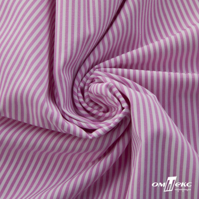 Ткань сорочечная Полоска Кенди, 115 г/м2, 58% пэ,42% хл, шир.150 см, цв.1-розовый, (арт.110) - купить в Камышине. Цена 306.69 руб.