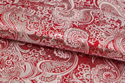 Ткань костюмная жаккард, 135 гр/м2, шир.150см, цвет красный№3 - купить в Камышине. Цена 441.94 руб.