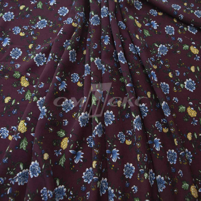 Плательная ткань "Фламенко" 4.1, 80 гр/м2, шир.150 см, принт растительный - купить в Камышине. Цена 259.21 руб.