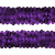 Тесьма с пайетками 12, шир. 30 мм/уп. 25+/-1 м, цвет фиолет - купить в Камышине. Цена: 1 098.48 руб.