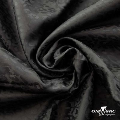 Ткань подкладочная Жаккард YP1416707, 90(+/-5) г/м2, шир.145 см, черный - купить в Камышине. Цена 241.46 руб.