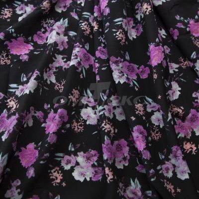 Плательная ткань "Фламенко" 20.1, 80 гр/м2, шир.150 см, принт растительный - купить в Камышине. Цена 241.49 руб.